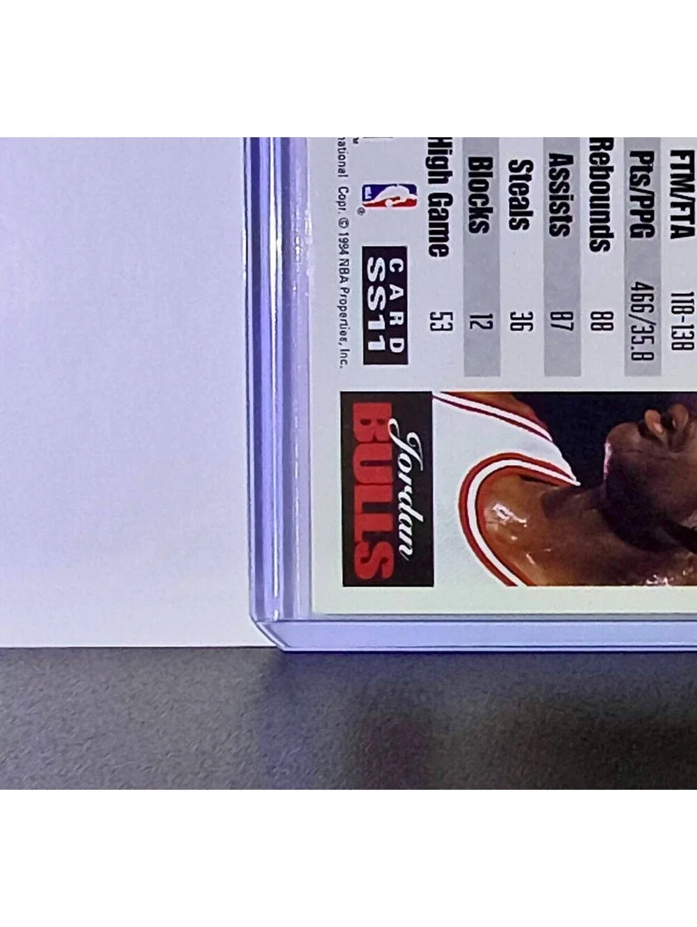 Michael Jordan 1993-94 Skybox Showdown Series VS Clyde Drexler #SS11 Card Bulls